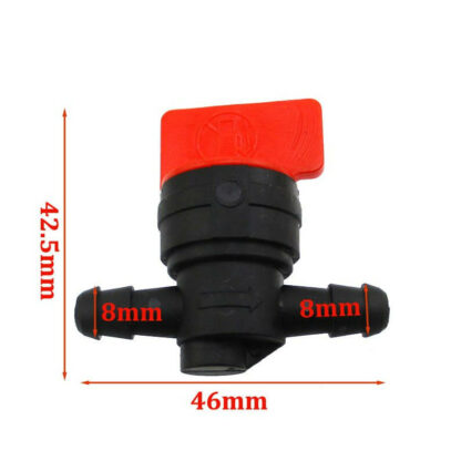 Universal 8mm Plastic Petcock/Fuel Tap, for 1/4" ID Pipe. Motorcycle, Lawnmower