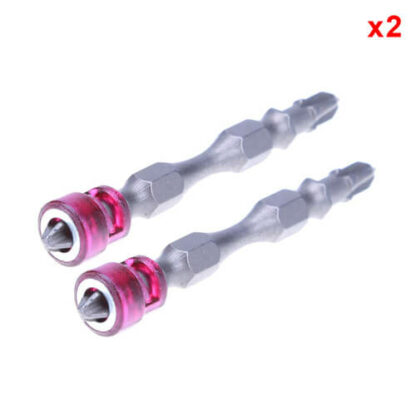 x2 Double-Ended Magnetic Plasterboard Screwdriver Bits PH2, With 1/4" Hex Shank.