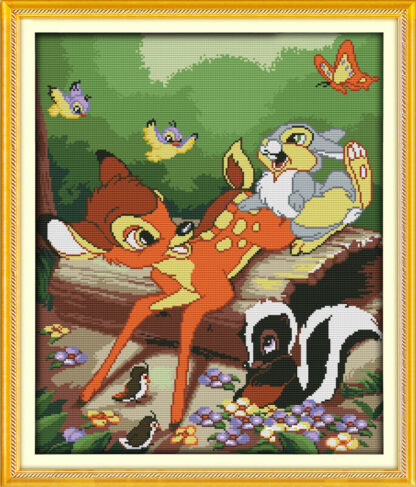 Bambi and Friends Counted Cross Stitch Kit