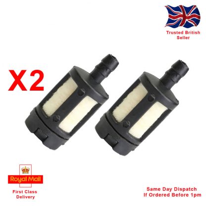 X2 Fuel Filters For Petrol Chainsaws, Leaf Blowers, Strimmers, Hedge Trimmers.